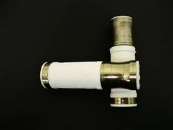 BILLET SBL GRIPS TITANIUM/WHITE RUBBER